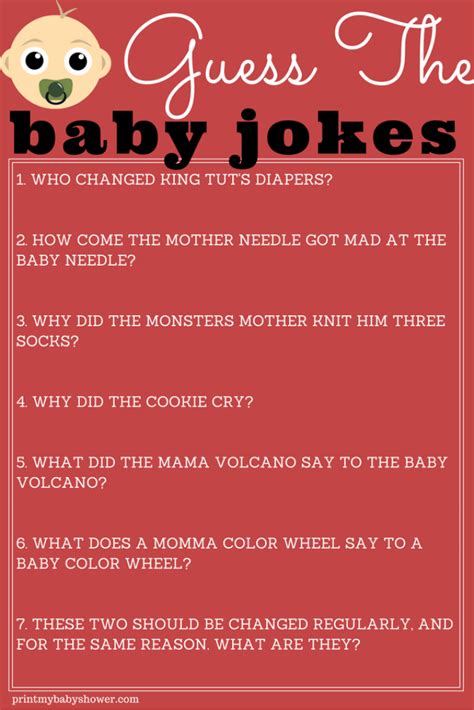 baby shower jokes for host.